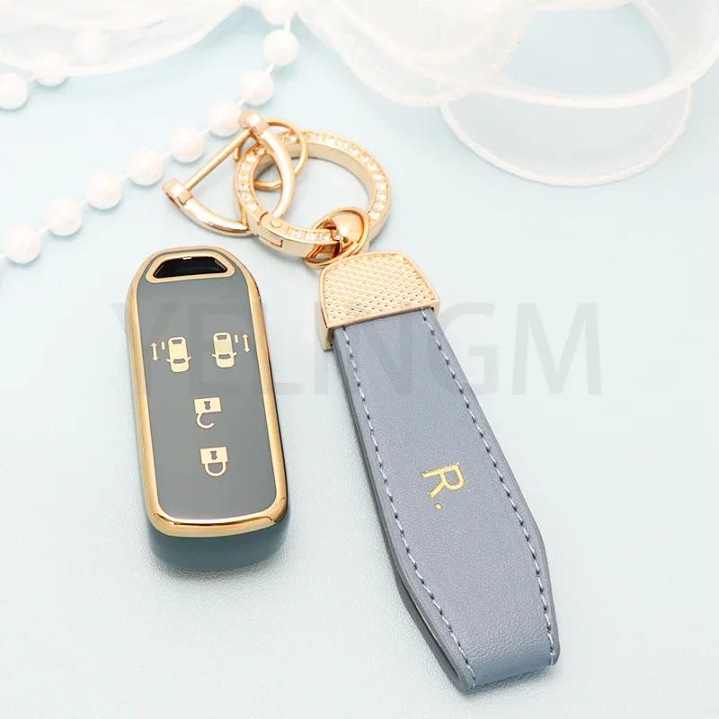 Smart Key Case Cover Tpu Car Remote Fob For Honda New Nbox Custom Jf3 / Jf4 N-Box Jf1 / Jf2 N-Box+ Plus N Wagon N-One Keychain