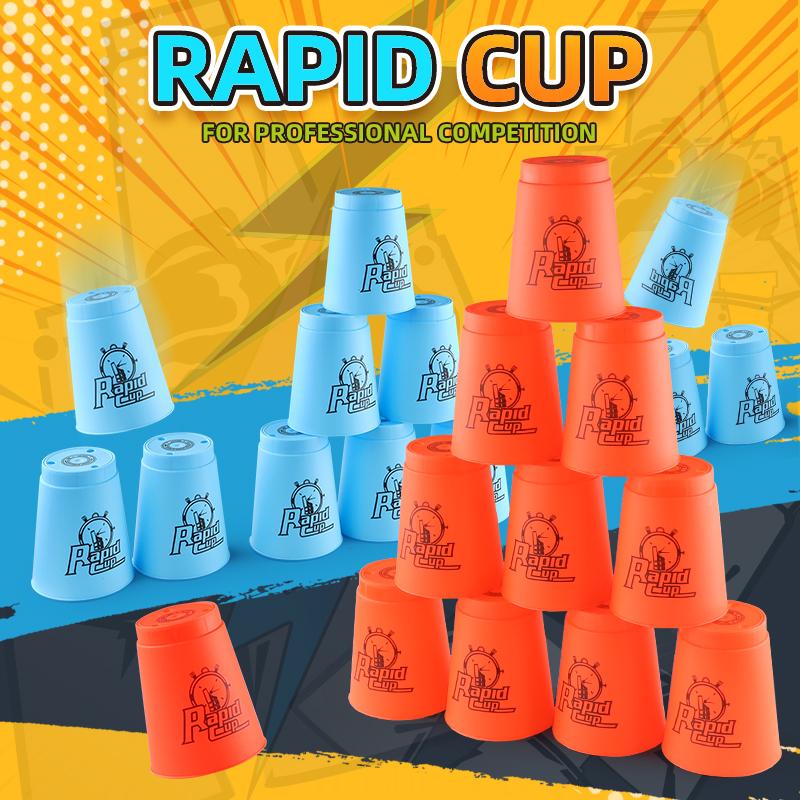 Cztery Kolory Szybkie Kubeczki do Układania Gra Speed Cup Stacking, Zabawka Sportowa Treningowa na Szybką Reakcję dla Dzieci