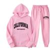 Unisex Oversized Hoodie Jogger Set Men Women Casual Sportswear Cotton Blend Warm Fleece Lined