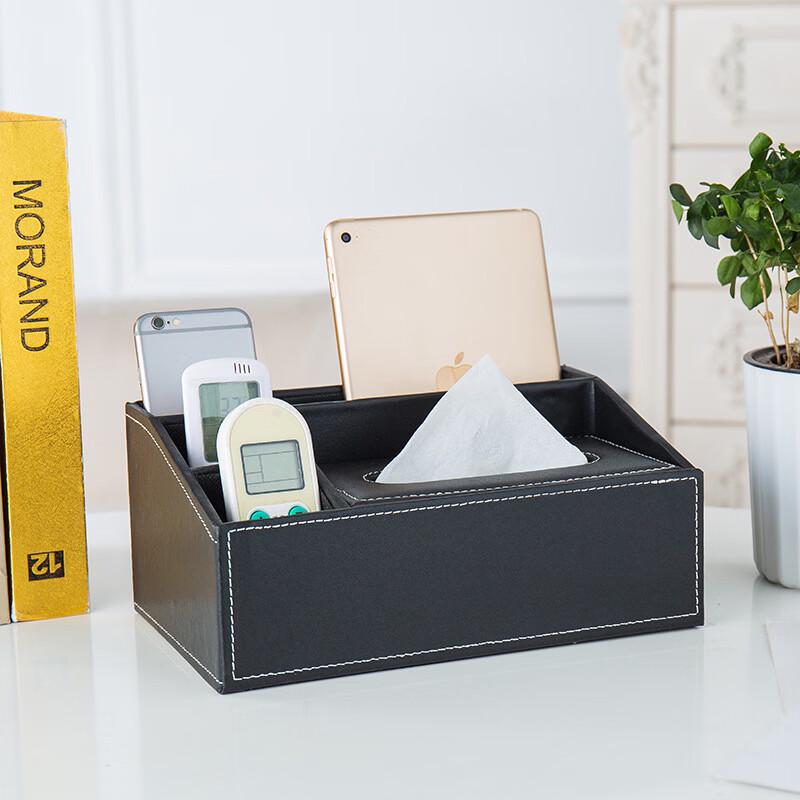Stylish Leather Multifunction Tissue & Storage Box