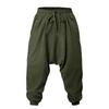 Trousers Outdoor men's hanging pants Casual trousers Retro national style loose pants Solid color leggings