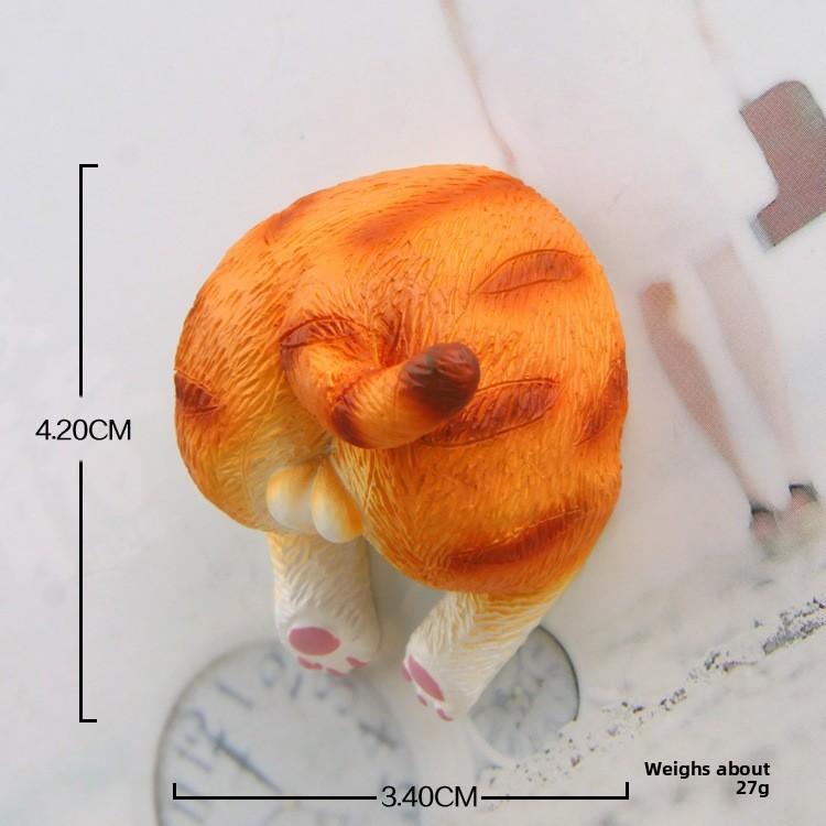 Butt Resin Cat Cartoon Fridge Magnet Creative Decor For Kids And Use Kitchen