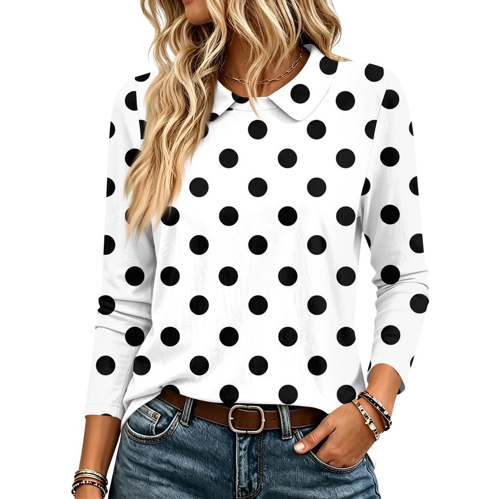 Top Casual da Donna a Manica Lunga con Scollo 2026 - Moda per l'Uso Quotidiano