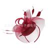 New European and American Bridal Feather Mesh Hair Accessories Hemp Yarn Headgear Retro Fashion Elegant Top Hat