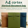Document Bag Faux Leather Lightweight Portable Document Storage Organizer Scratch-Resistant Waterproof Document Case