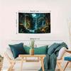 2D Enchanted Castle Tapestry for Bedroom Living Room Fantasy Decor
