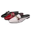 New large size women's shoes slippers women's summer without heel lazy bag head sandals women's half slippers beach shoes
