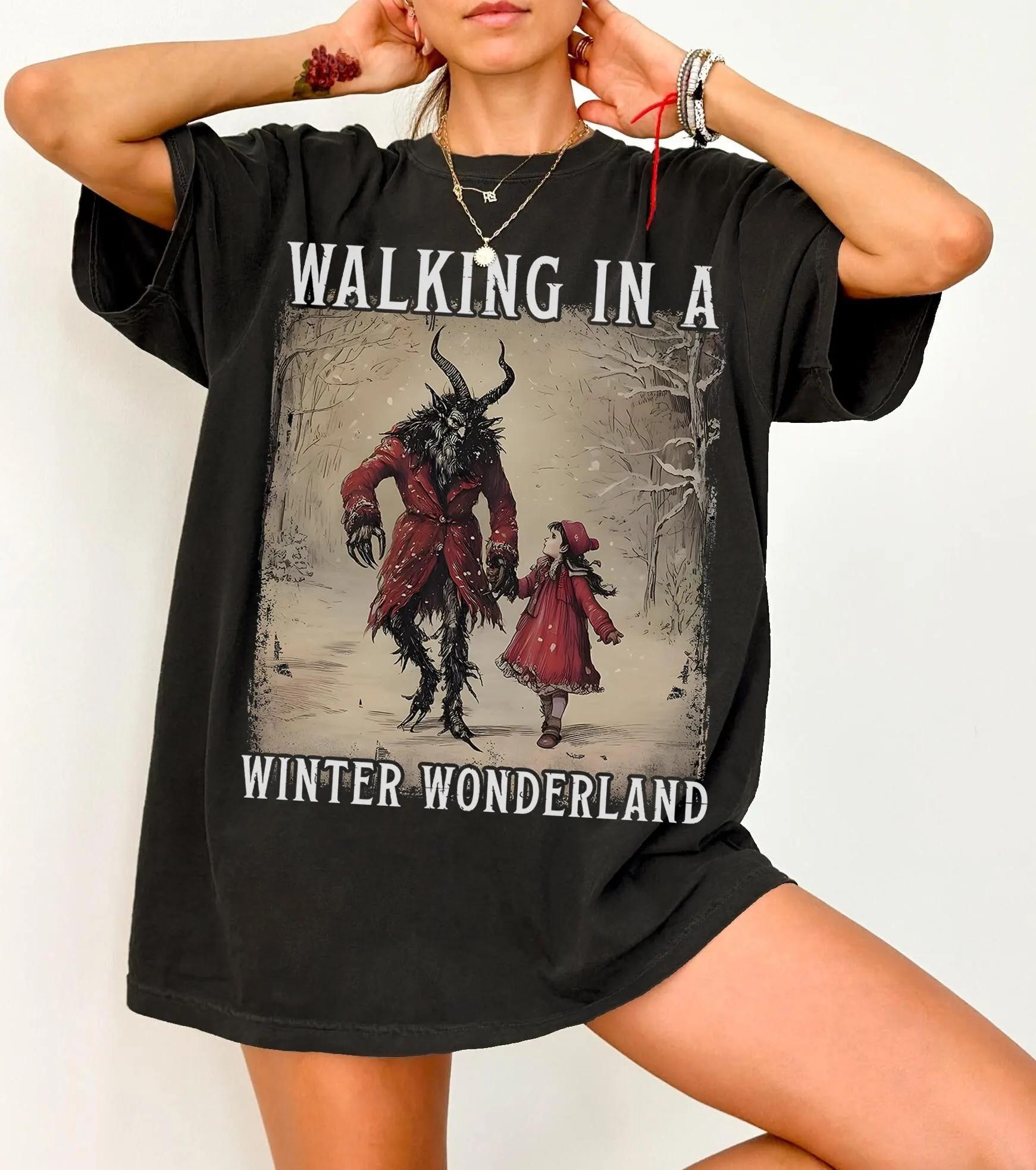 

Clumpus Winter Wonderland Tshirt Eerie and Dark Holiday Horror Grotesque Christmas Shirt Fairyland Christmas Patterned Tshirt S