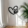 Metall-Wandkunst Haustier-Gedenkskulptur Hundeliebhaber Geschenk Minimalistische Schwarze Eisen Silhouette Innen Außen Wanddekor