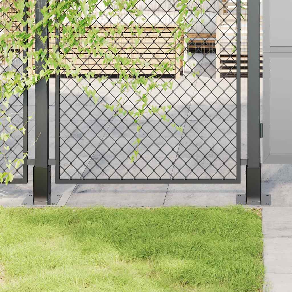 Square Post Base 4 pcs 71 x 71 mm Powder Coated Steel