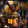 Retro DIY Wooden Castle Wonderful Night House Figurines Miniatures Kits With LED Lights Home Decoration For Adult Handmade Gifts