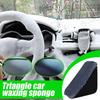 Car Applicator, Applicator Pad - Triangle Tire Shine Applicator, Car Wash Sponge, Portable Car Cleaning Pad Sponge