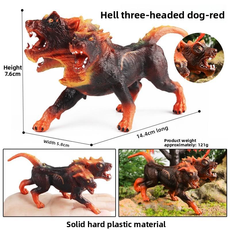 Three Headed Dog Fire Phoenix Stone Monster Dragon Warcraft Model For Kids And Collectors