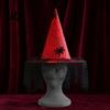 Costume Accessories for Carnival Nights Halloween Witch Hat, with Lace Mesh And Simulated Spiders, Gothic Style Holiday Photo Props Accessory, Parties