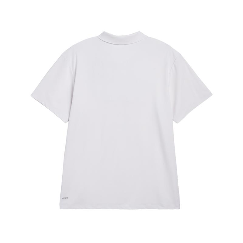Li Ning Poloshirts Unisex Weiß Rundhalsausschnitt Moderate Gerade Passform APLV605-1