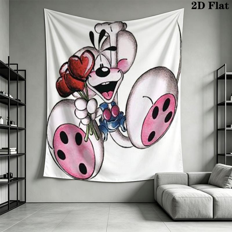 Diddl Wall Tapestry Aesthetic Wall Hanging Printed Fabric Blanket Decorative Tapestries for Bedroom Living Room Home Decor