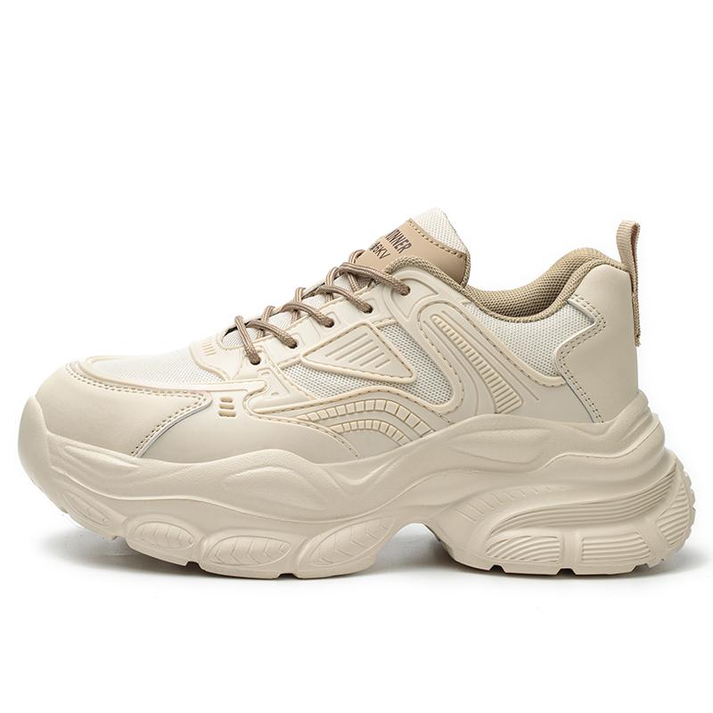 

Модная женская бежевая защитная обувь на платформе, кроссовки со стальным подноском, устойчивые к проколам рабочие ботинки, нескользящие рабочие кроссовки, защита 35 бежевый
