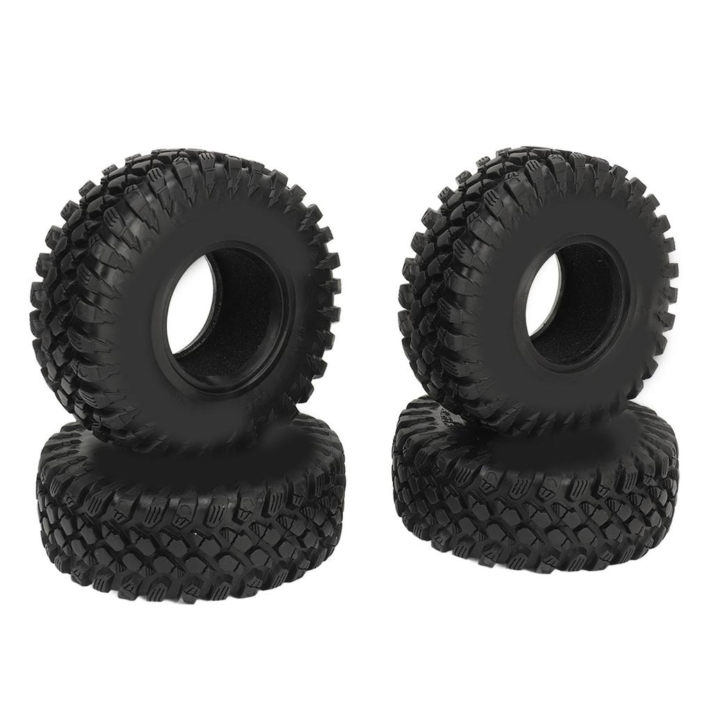 RC Tires 2.2inch 4Pcs RC Rubber Tyre Set Wheel Tires for 1:10 RC Crawler 130mm Diameter RC Accessories Black