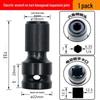 Electric Wrench Hex Adapter: 1/2 to 1/4 Conversion Sleeve