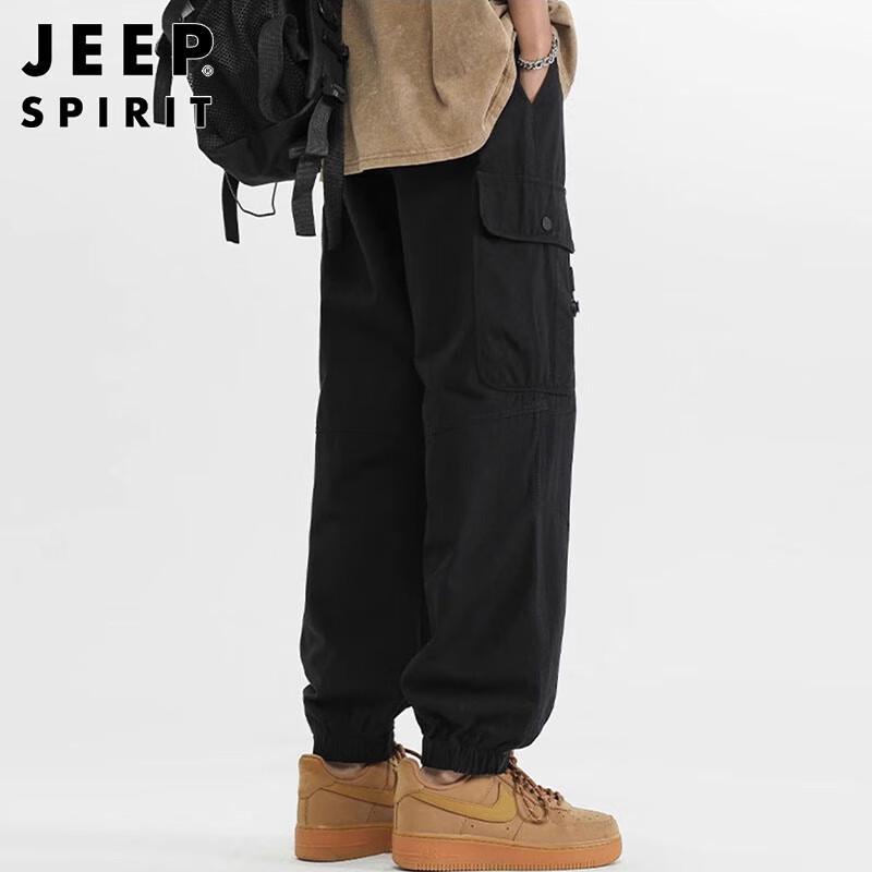 JEEP SPIRIT Herren Baumwoll-Cargo-Jogginghosen