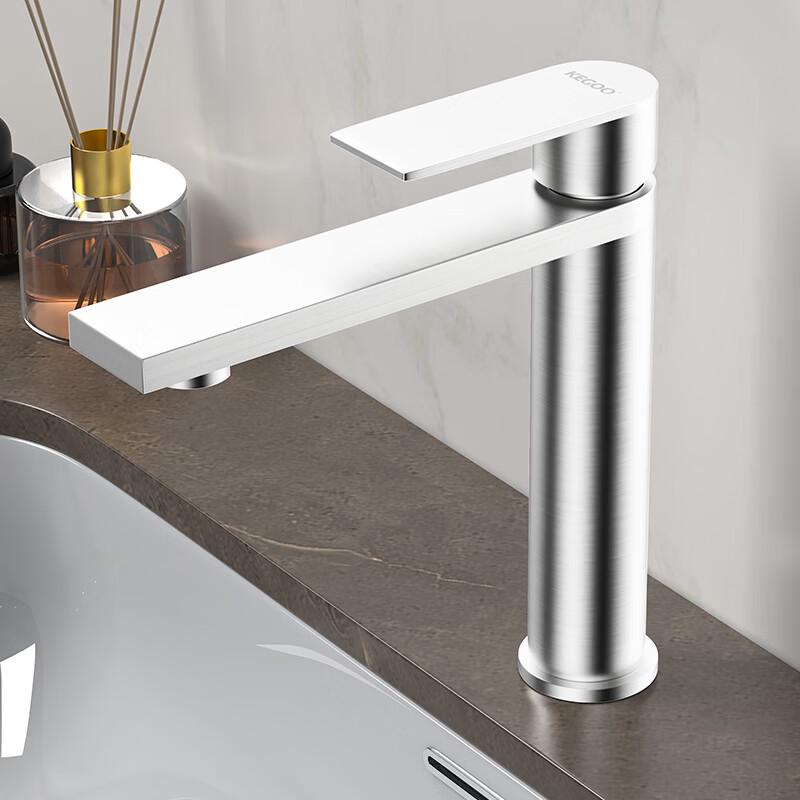 KEGOO 304 Stainless Steel Single Cold Basin Faucet