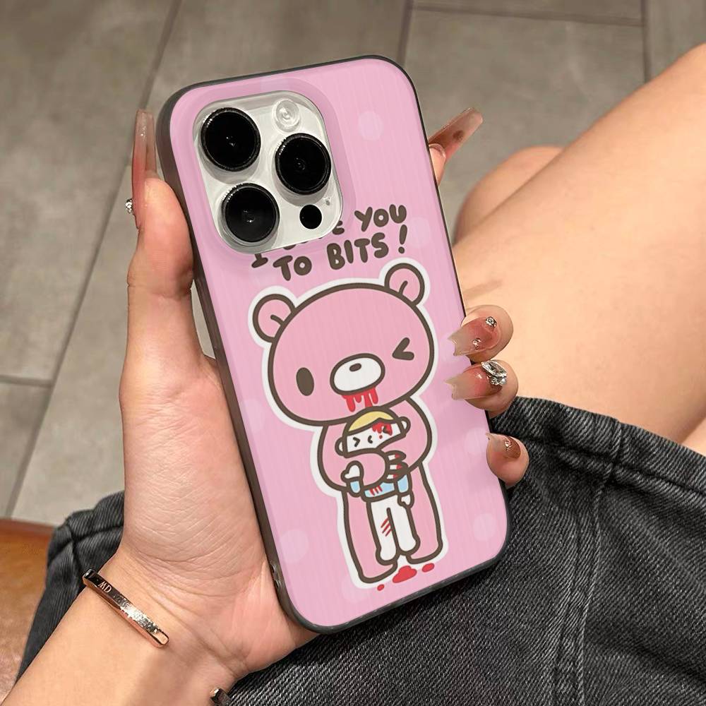 Popular Kawaii G-gloomyS Bears Corrugated Stripe Phone Case For IPhone 17 16 15 14 13 12 11 Pro Max Plus Pro Shockproof Cover