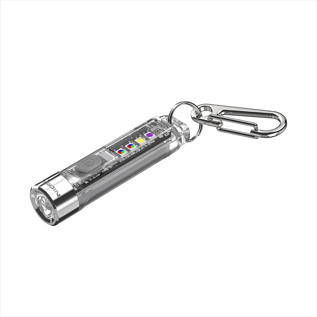 NICRON LED Handy Pocket Light Keychain Small Rechargeable Waterproof UV 4 Brightness Levels EDC Outdoor Inspection K11 Type-C
