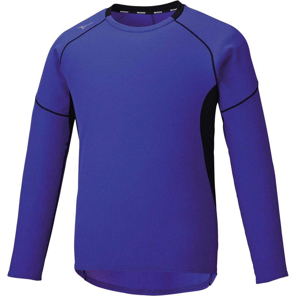 Mizuno Dry Aeroflow Long Training Violet XL Men's T-Shirt, 32MA1554, Blue,