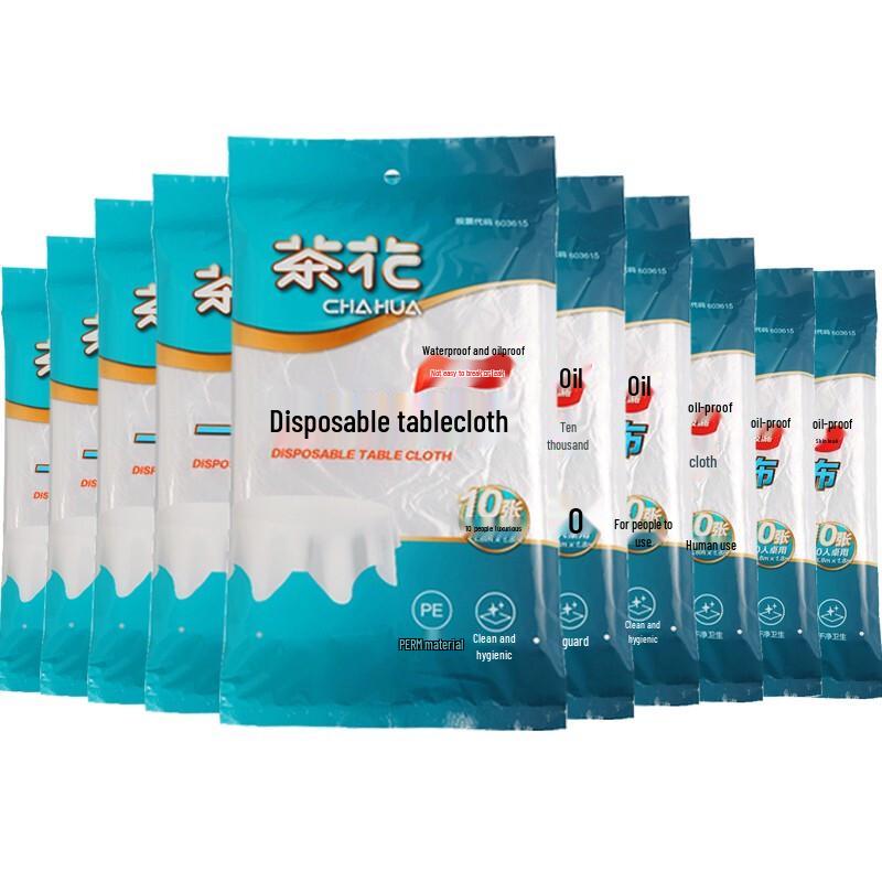 Chahua Disposable Thickened Clear Plastic Tablecloth