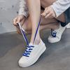 Little White Shoes Women's Spring Thick-soled Heightening Soft Leather Versatile Two-color Lace-up Casual Board Shoes Student Single Shoes