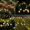 6/8 LED Solar Garden Light Swing Waterproof LED Firefly Lamp Flexible Wire for Outdoor Yard Patio Christmas New Year Decoration