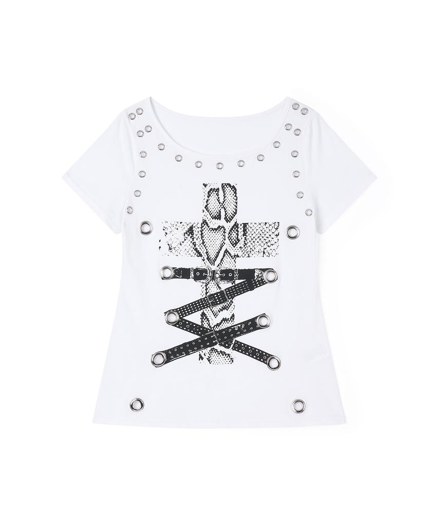 ILLIO White Eyelet T-Shirts