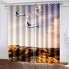 Airplane Blackout Curtains for Bedroom Living Room Thermal Insulated Aircraft Blackout Window Curtains Drapes Decor(2 Panels)