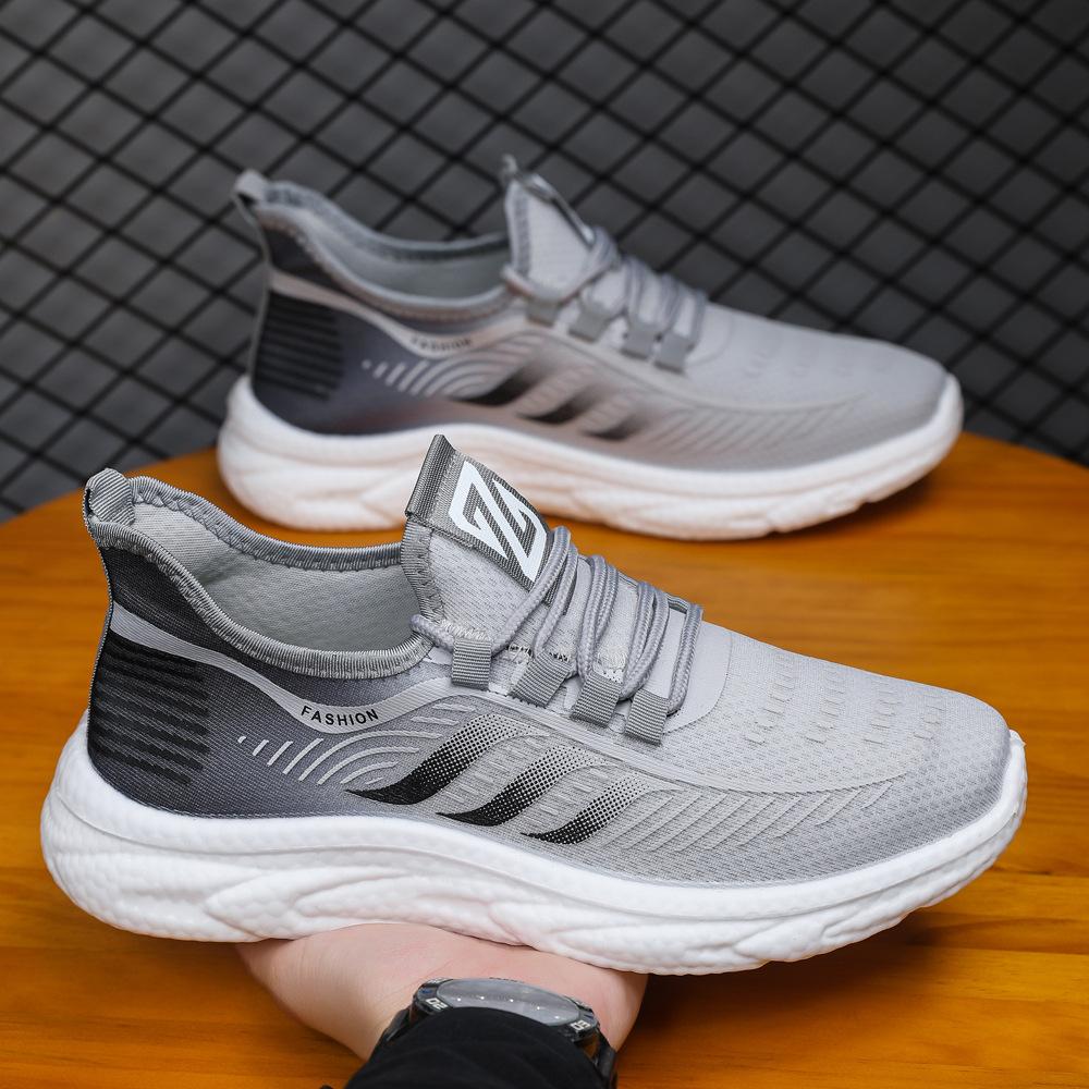 

New spring and summer men s and women s same couple s fashion casual versatile fly-woven breathable ultra-light trend running sneakers 36