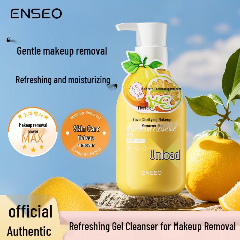 

ENSEO Yuzu 3-in-1 Makeup Remover Gel for Eyes, Lips, and Face - Deep Cleansing Cream