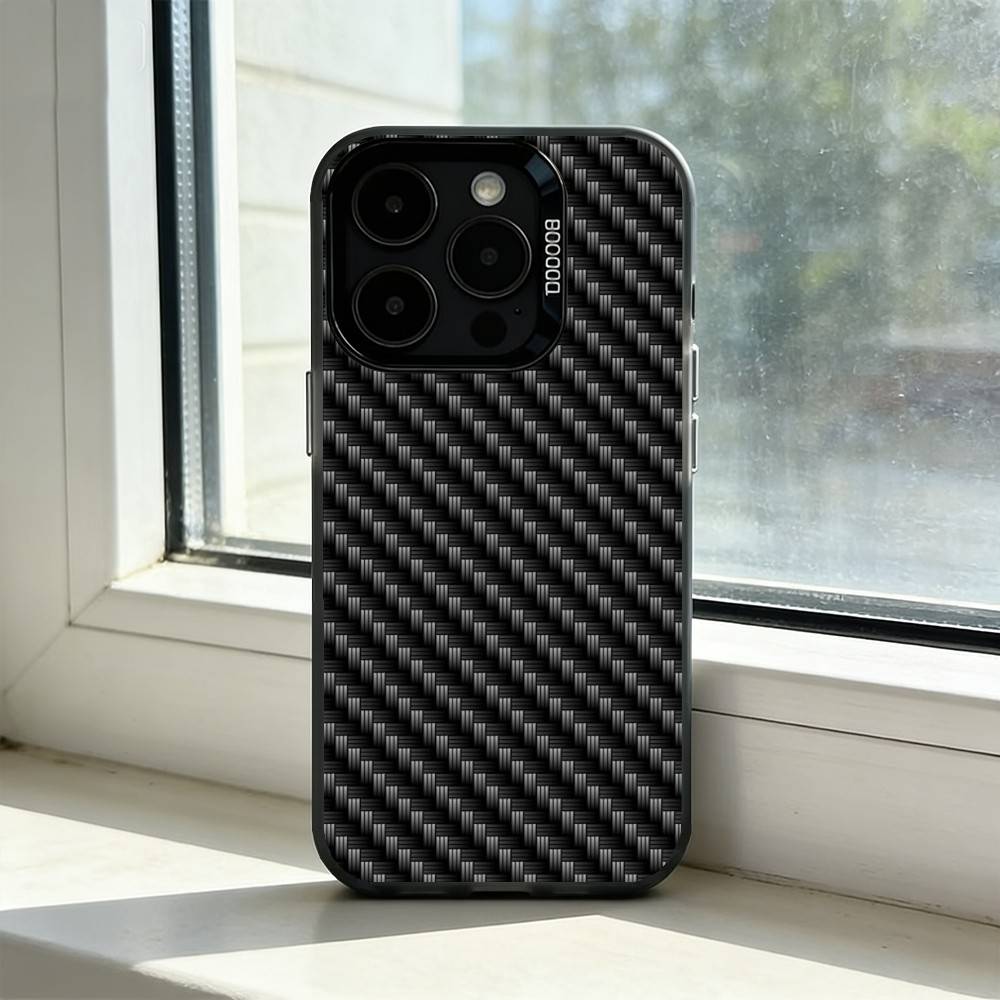Автомобильный чехол для телефона из углеродного волокна Для iPhone 17,16,15,14,13,12,11 Plus,Pro Max,XS,Цветной Посеребренный Внутренний Чехол iPhone14Plus