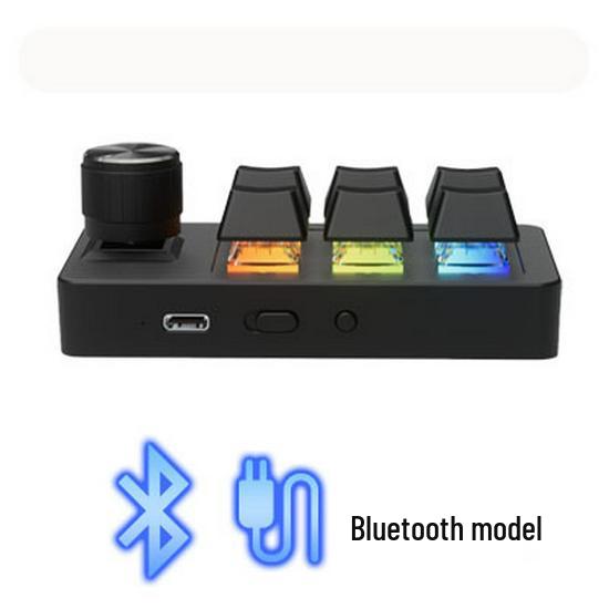 USB Wired/Wireless Bluetooth Multimedia Controller: Custom Mini Keyboard & Computer Speaker Control