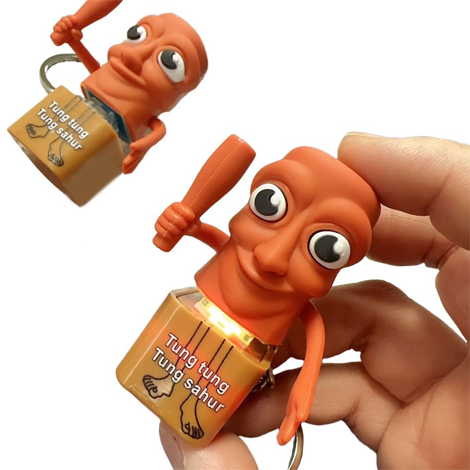 3D Printed Tung Tungtung Sahar Collectible Viral Brainrot Expression Pack Toy, Wooden Stick man, Suitable For Weird Gifts