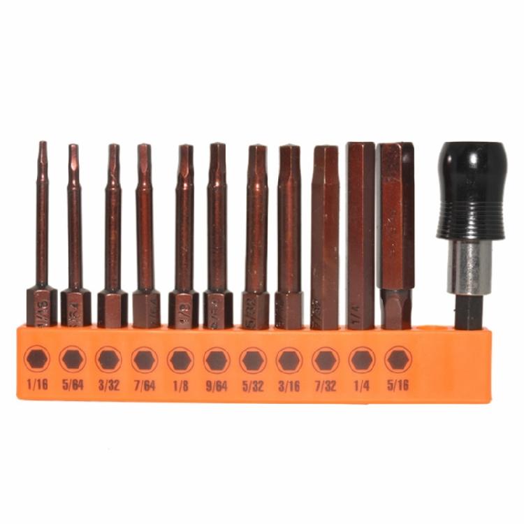 23Pcs Hex Head Allen Wrenches Drill Bit Set Steel Magnetic Tip Hex Bit Set 60mm