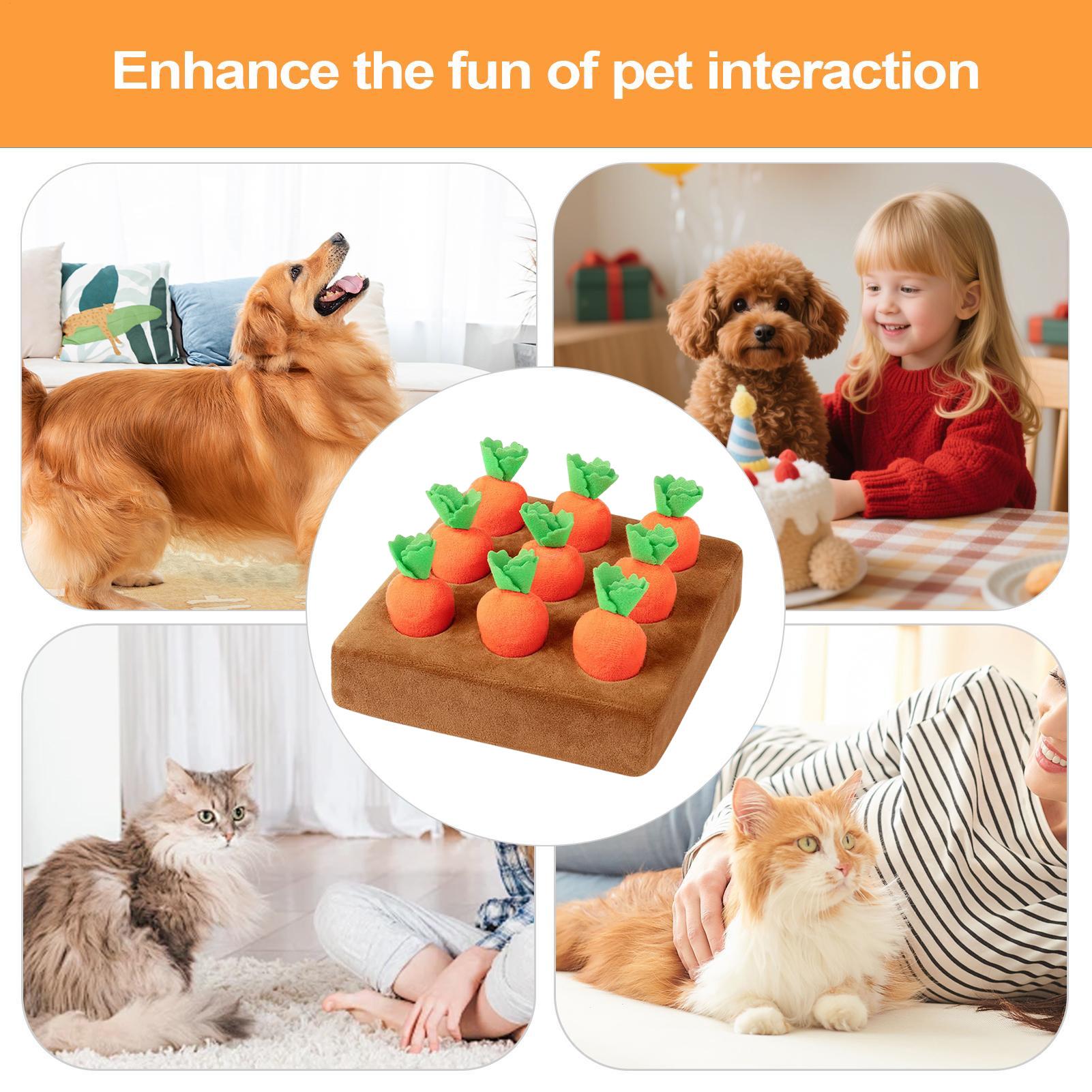 

Funny Dog Toys Snuffle Mat for Pet Plush Carrot Vegetable Field Pull Radish Dog Slow Feeder Interactive Toys for Boredom Relief China Mainland