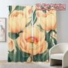 Set Of 2 Flat Printing Curtains Without Rod Floral Spring Blossom Design Ramadan Holiday Versatile Polyester Curtain Made