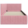 Corner Bed Frame with Headboard Pink 90 Cm X 190 Cm Velvet