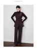 High-Quality Western Style Slim Fit Long Vest & Micro Flare Pants Two-Piece Set