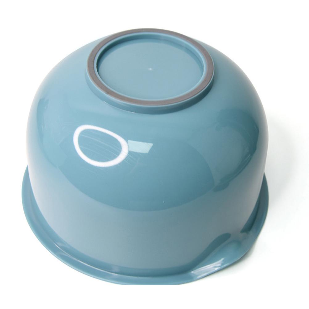 3pcs Plastic Mixing Bowls Salad Bowl Set Blue Cyan White 22.5x12cm