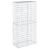 Gabion with Lid 100x50x200 Cm Galvanized Iron