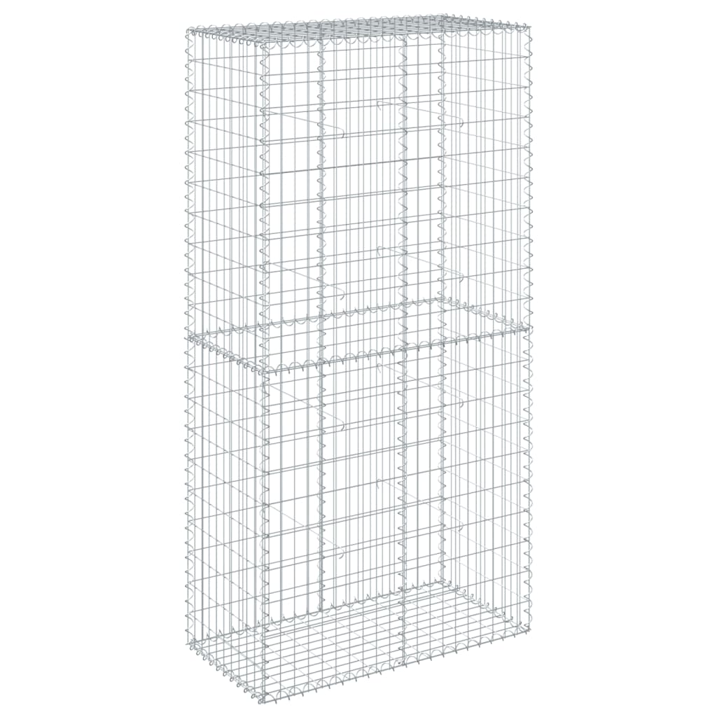 Gabion with Lid 100x50x200 Cm Galvanized Iron