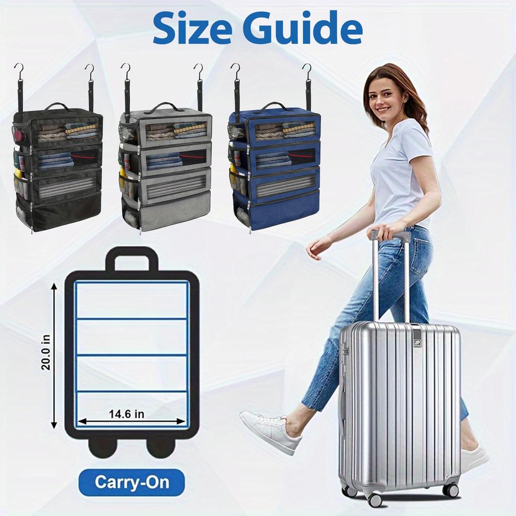 Large Capacity Foldable Travel Garment Organizer Bag For Clothes Storage