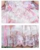 Girls' Pink Lolita Princess Dress - Summer Floral Birthday Gown
