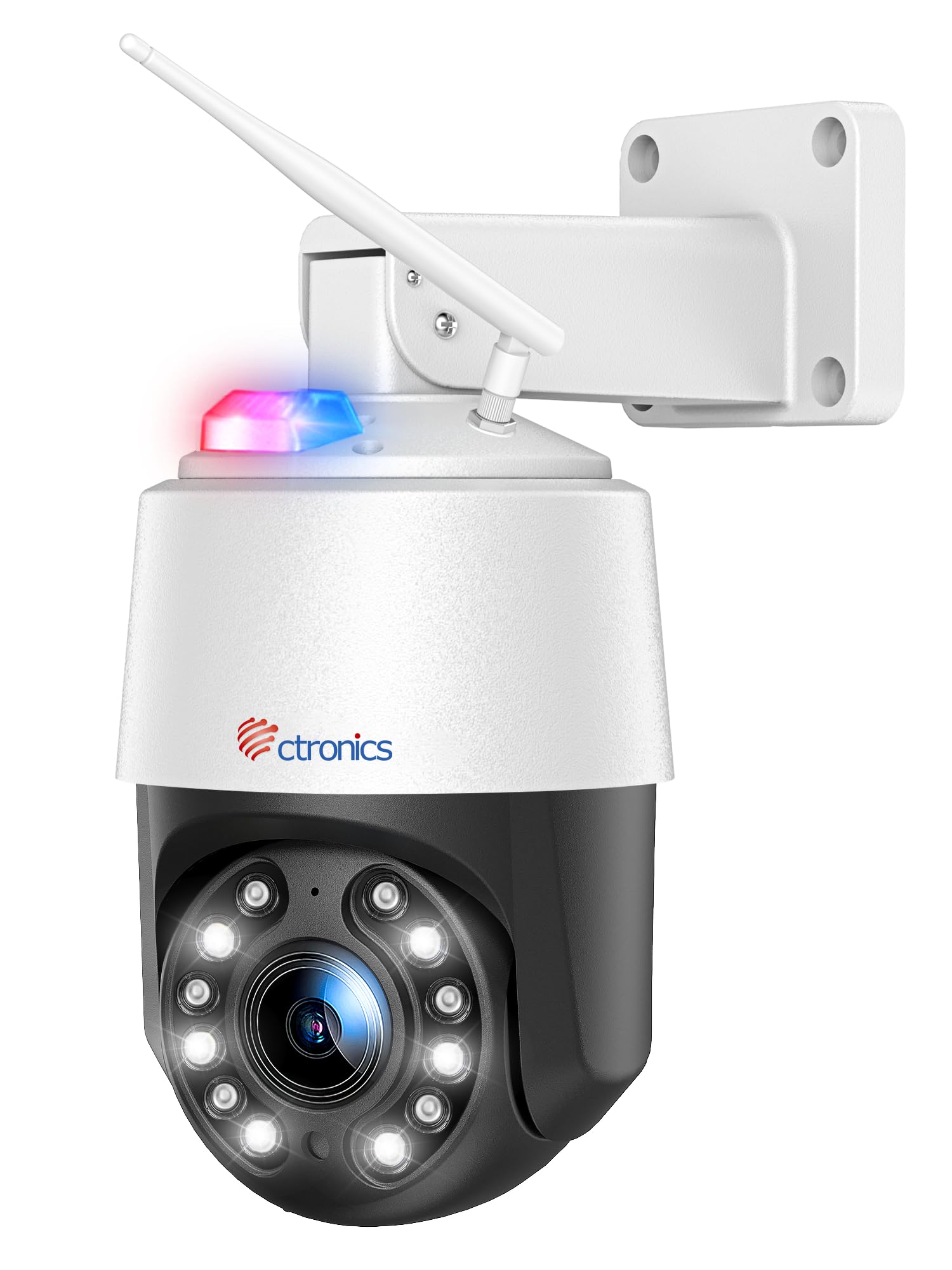 

Optical Ctronics Security 8 5G Night Color Surveillance AI Tracking Sound and Light AP Preset MicroSD Card Remote Control Сімейний спільний доступ Сигналізація білий