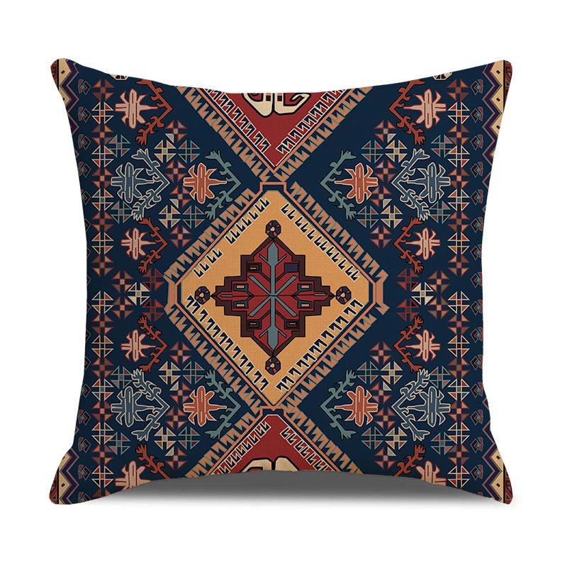 New Persian Carpet Pillowcase Holiday Decorative Pillow Short Plush Cartoon Print Sofa Pillow